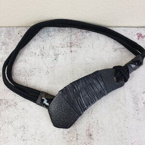 Vintage Leather Shop Belt Art-to-Wear Deco Mixed Media Leather Avant Garde sz L